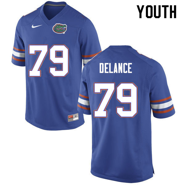 Youth #79 Jean DeLance Florida Gators College Football Jerseys Sale-Blue - Click Image to Close